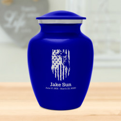 Patriotic Eagle Sharing Urn - Midnight Blue