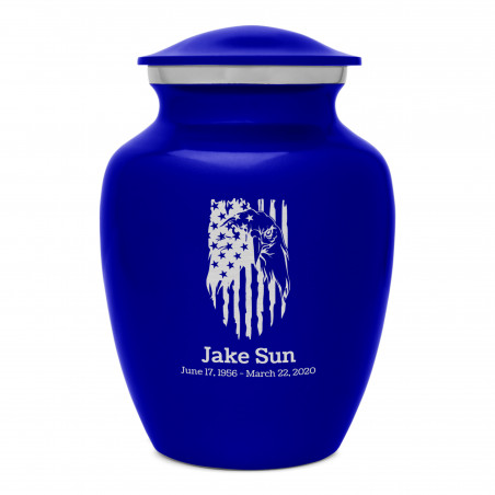 Patriotic Eagle Sharing Urn - Midnight Blue