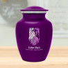 Patriotic Eagle Sharing Urn - Purple Luster