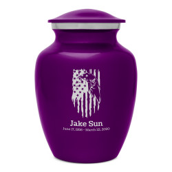 Patriotic Eagle Sharing Urn - Purple Luster