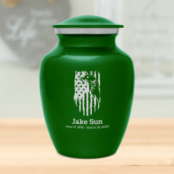 Patriotic Eagle Sharing Urn - Shamrock Green