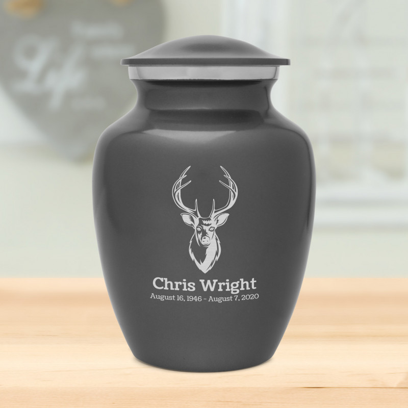 Deer Bust Sharing Urn - Gunmetal Gray