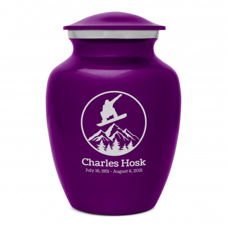 Snowboard Sharing Urn - Purple Luster