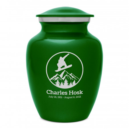 Snowboard Sharing Urn - Shamrock Green