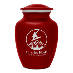 Snowboard Sharing Urn - Ruby Red