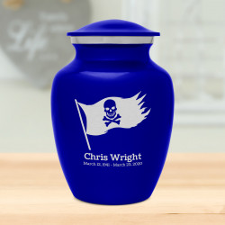Pirate Flag Sharing Urn - Midnight Blue