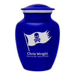 Pirate Flag Sharing Urn - Midnight Blue