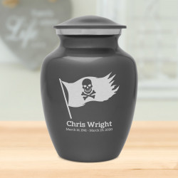Pirate Flag Sharing Urn - Gunmetal Gray