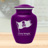 Pirate Flag Sharing Urn - Purple Luster