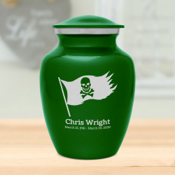 Pirate Flag Sharing Urn - Shamrock Green