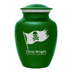 Pirate Flag Sharing Urn - Shamrock Green