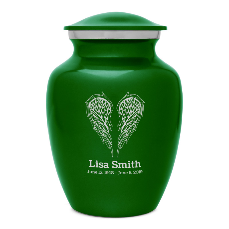 Angel Wings Sharing Urn - Shamrock Green
