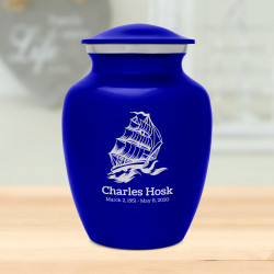 Sailing Ship Sharing Urn - Midnight Blue