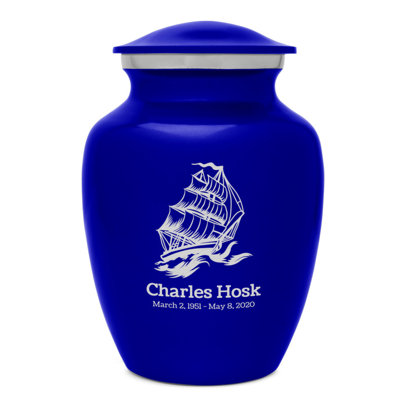 Sailing Ship Sharing Urn - Midnight Blue