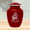 Sailing Ship Sharing Urn - Ruby Red