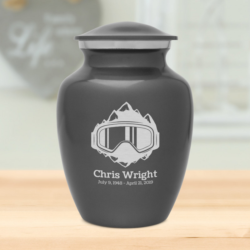 Snow Goggles Sharing Urn - Gunmetal Gray