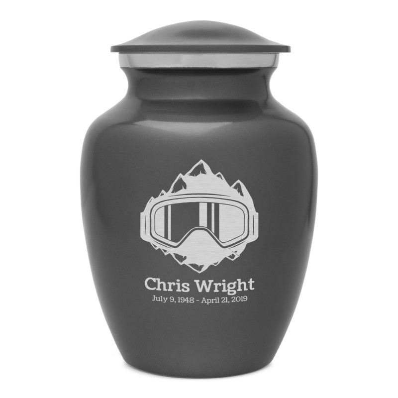 Snow Goggles Sharing Urn - Gunmetal Gray