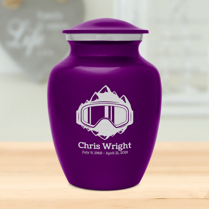 Snow Goggles Sharing Urn - Purple Luster