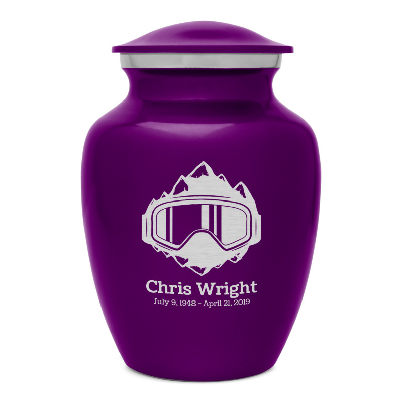 Snow Goggles Sharing Urn - Purple Luster