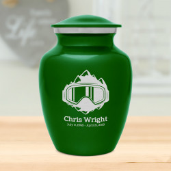 Snow Goggles Sharing Urn - Shamrock Green