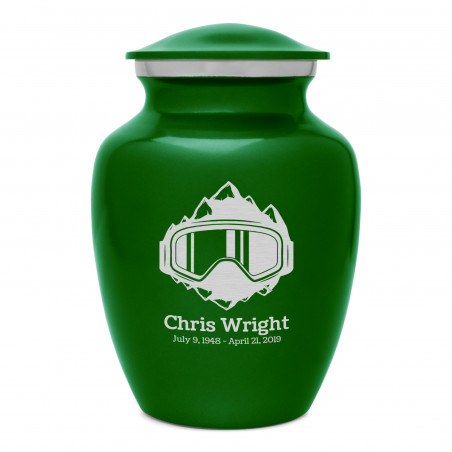 Snow Goggles Sharing Urn - Shamrock Green