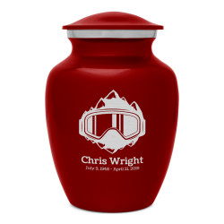 Snow Goggles Sharing Urn - Ruby Red