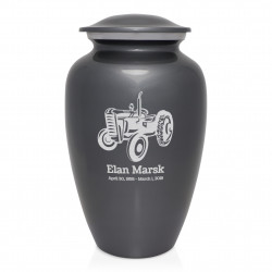 Classic Tractor Cremation Urn - Gunmetal Gray