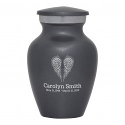 Angel Wings Keepsake Urn - Gunmetal Gray