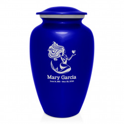 Mermaid Cremation Urn - Midnight Blue