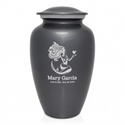 Mermaid Cremation Urn - Gunmetal Gray