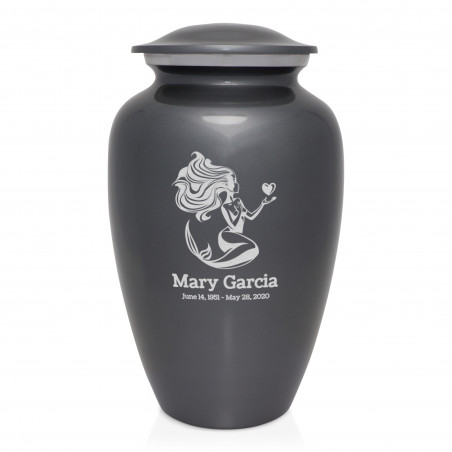 Mermaid Cremation Urn - Gunmetal Gray