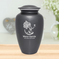 Mermaid Cremation Urn - Gunmetal Gray