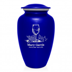 Wine Cremation Urn - Midnight Blue