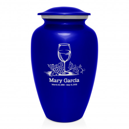 Wine Cremation Urn - Midnight Blue