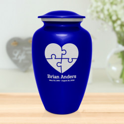Autism Puzzle Cremation Urn - Midnight Blue