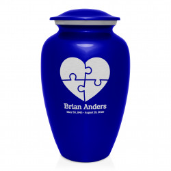 Autism Puzzle Cremation Urn - Midnight Blue