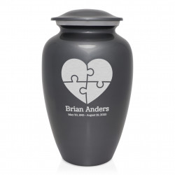 Autism Puzzle Cremation Urn - Gunmetal Gray