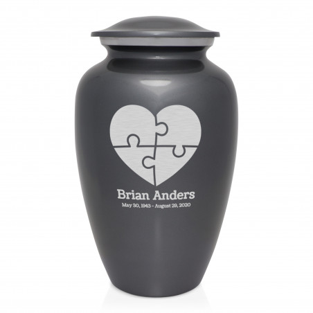 Autism Puzzle Cremation Urn - Gunmetal Gray