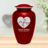 Autism Puzzle Cremation Urn - Ruby Red