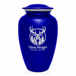 Deer Cremation Urn - Midnight Blue