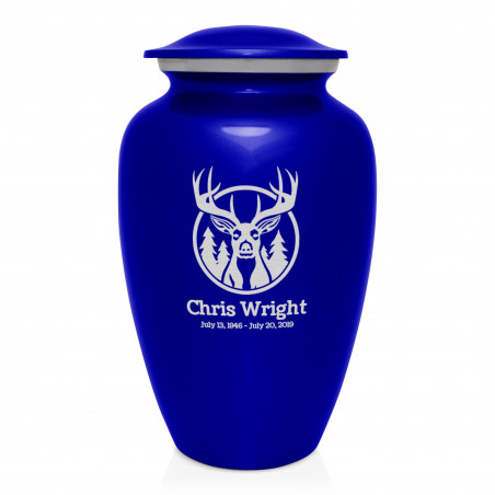 Deer Cremation Urn - Midnight Blue