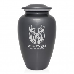 Deer Cremation Urn - Gunmetal Gray