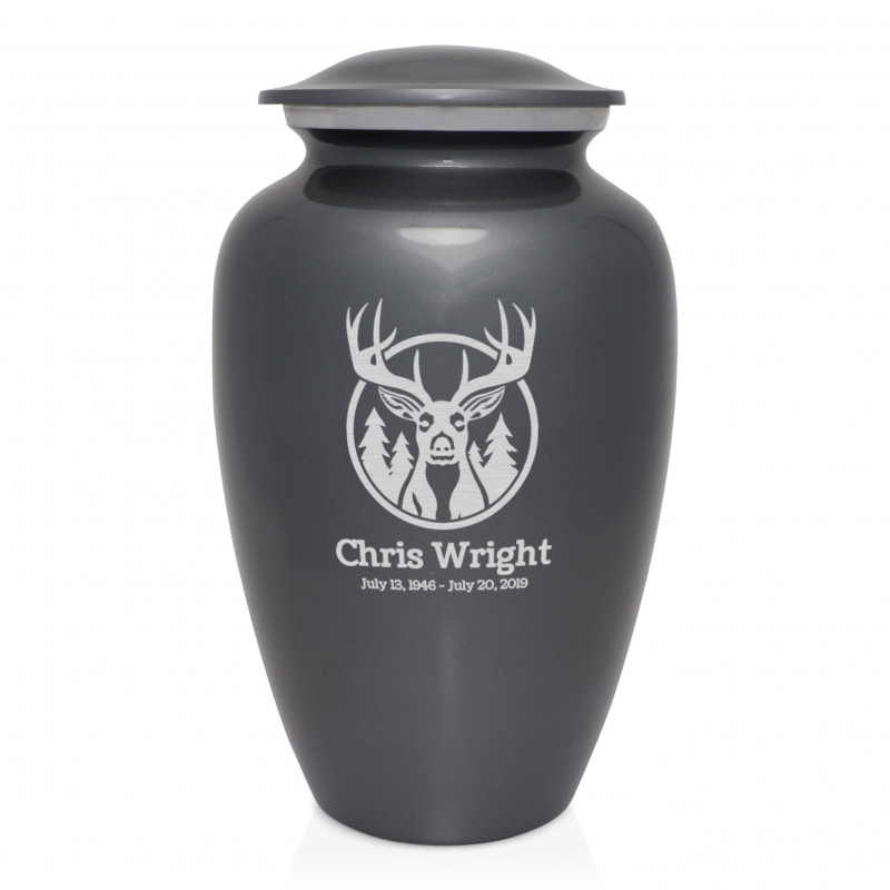 Deer Cremation Urn - Gunmetal Gray
