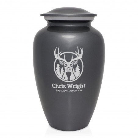 Deer Cremation Urn - Gunmetal Gray