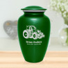 Modern Tractor Cremation Urn - Shamrock Green