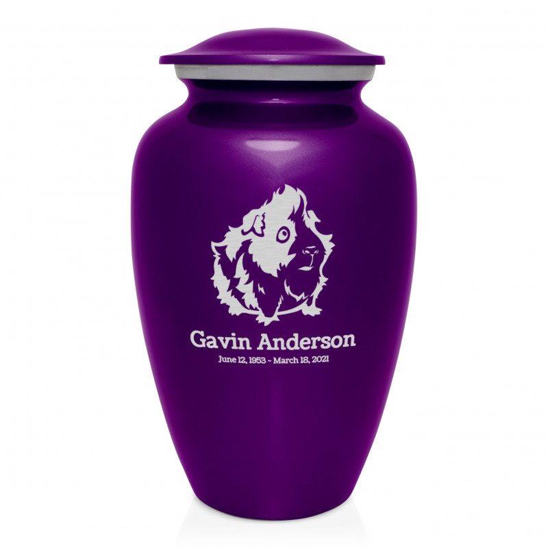 Guinea Pig Cremation Urn - Purple Luster