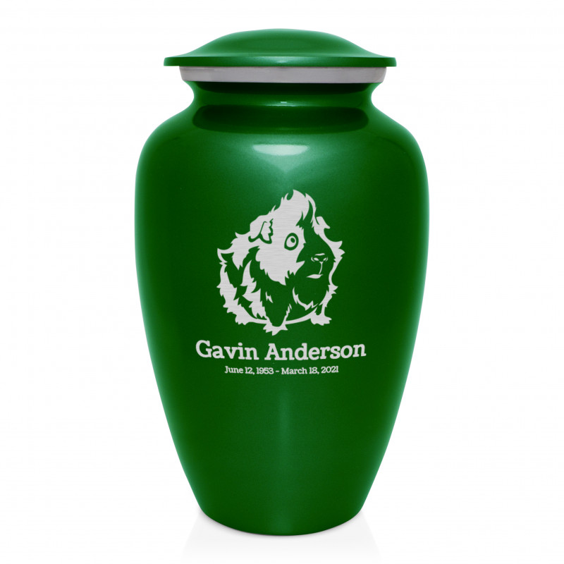 Guinea Pig Cremation Urn - Shamrock Green
