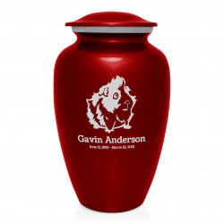 Guinea Pig Cremation Urn - Ruby Red