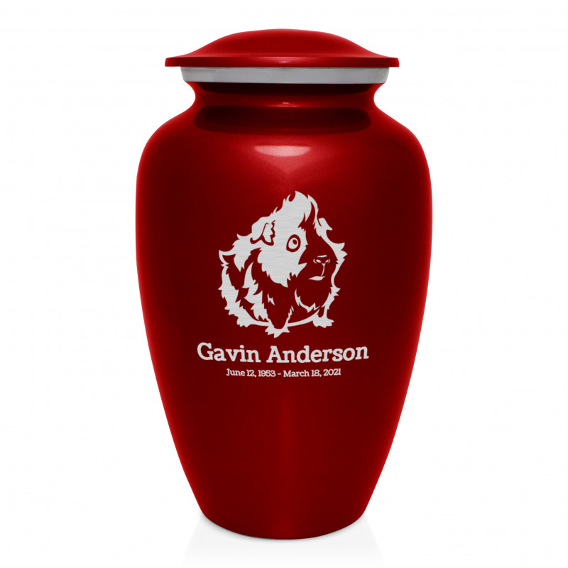 Guinea Pig Cremation Urn - Ruby Red