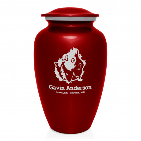 Guinea Pig Cremation Urn - Ruby Red
